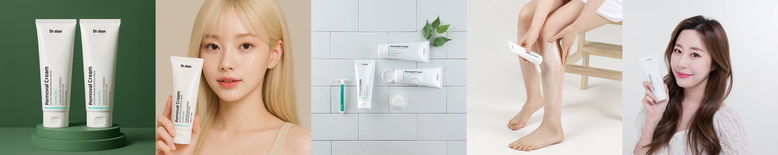 1+1 닥터데이즈 제모크림 겨드랑이 종아리 팔 다리털 제거 순한 셀프 제모제 200ml