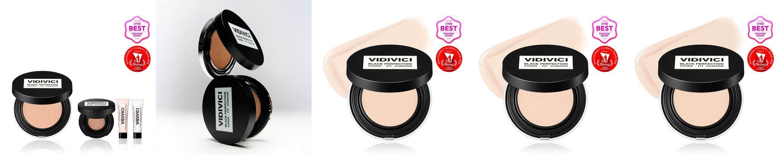 [슈퍼적립] 비디비치 블랙 퍼펙션 커버 핏 쿠션 본품 13g SPF 40 PA++ 8종 / 밀착수부지 쿠션