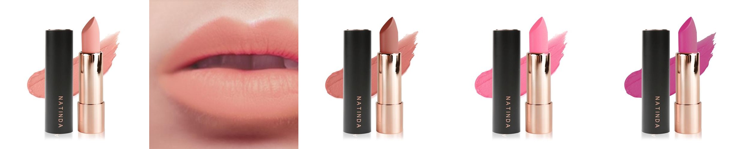 나틴다 아트인블랙 매트 립스틱 살구를 머금은 누드 핑크 01 러블리걸