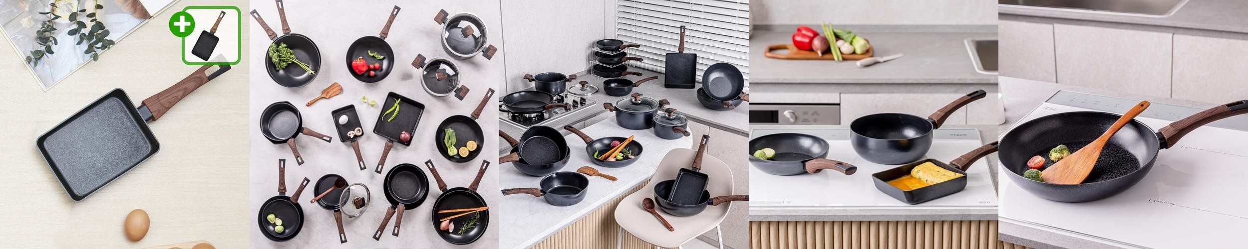 1+1 실바트 까리노 고농축 인덕션 사각 프라이팬 18cm 에그 계란말이 계란프라이팬