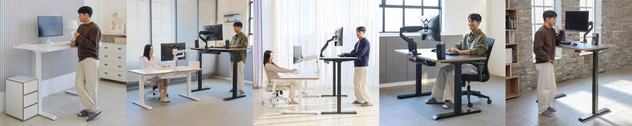 핏쳐 프리미엄 책상 보쉬 모터 전동식 커스터마이징 모션 데스크 B1 2S 상판 1200
