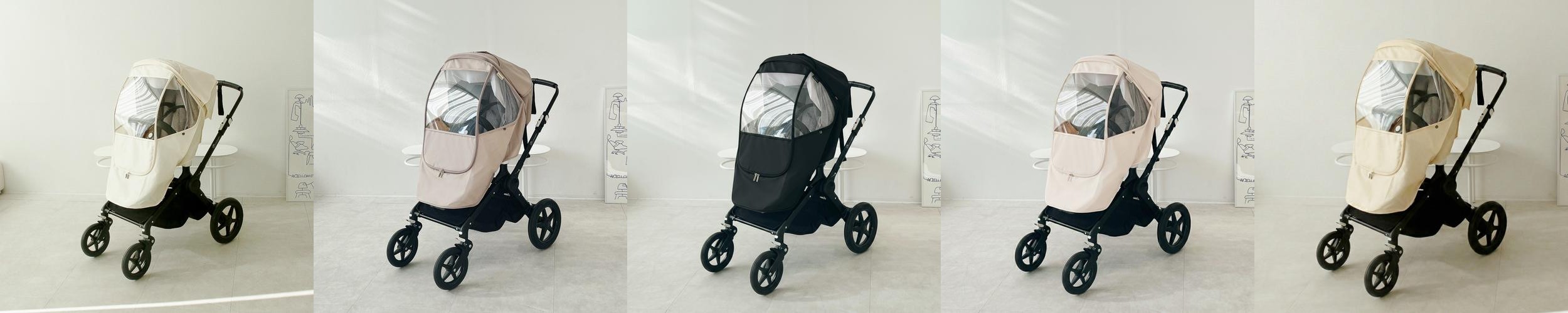 맘노코 프리미엄 유모차 방풍커버 방한 디럭스 절충형 휴대용 호환