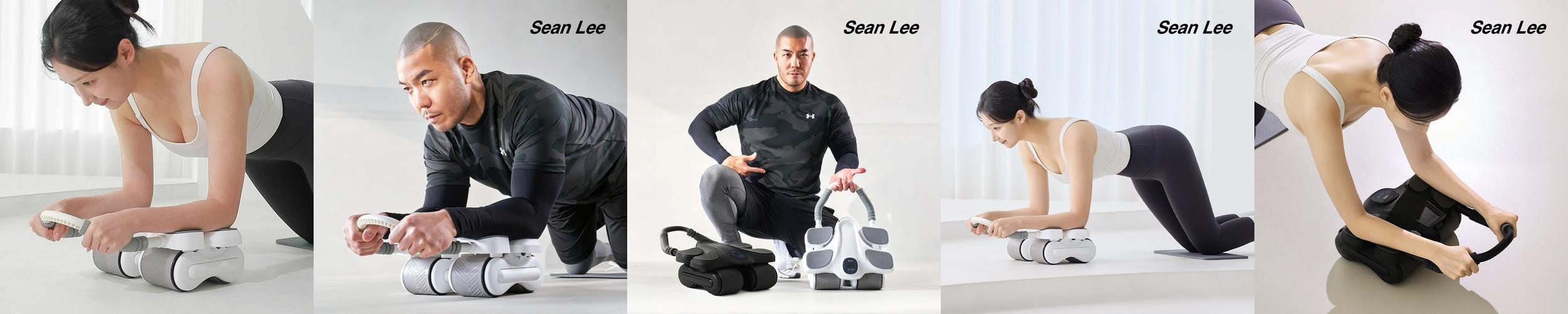 숀리 AB 슬라이드 퍼펙트 복근 운동 기구 뱃살 롤아웃 자동되감기 롤러 MAX(화이트)