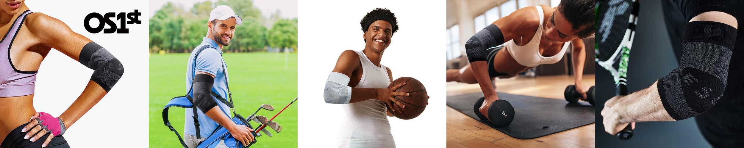 [OS1st ES6] 미국 팔꿈치 엘보 보호대 아대 밴드 슬리브 헬스 골프 테니스