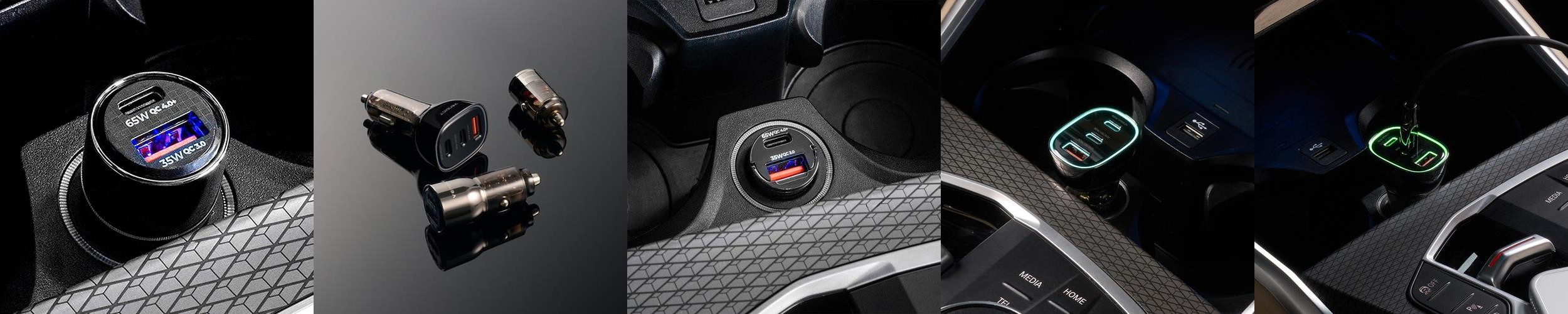 113W 갤럭시 초고속 충전 PPS 차량용 3포트 시거잭 충전기 EV1133