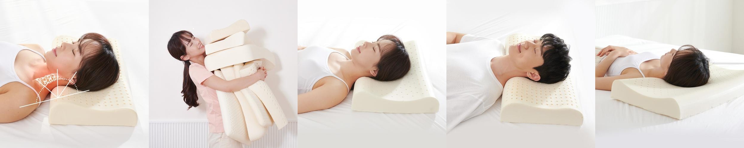 슬립스파 클래식M-Low 천연 라텍스베개 목디스크 경추 낮은베개