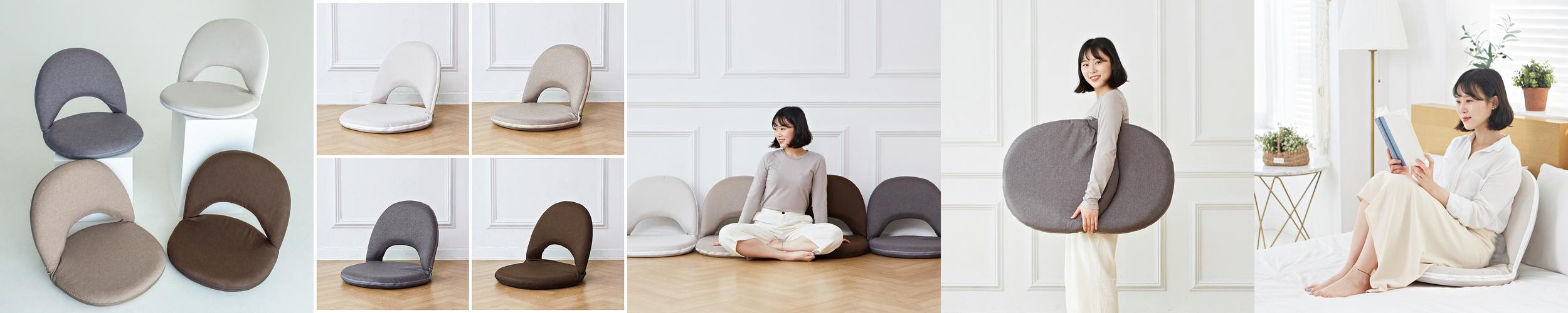 구름 접이식 좌식의자 등받이 허리 편한 앉은뱅이 의자 게이밍