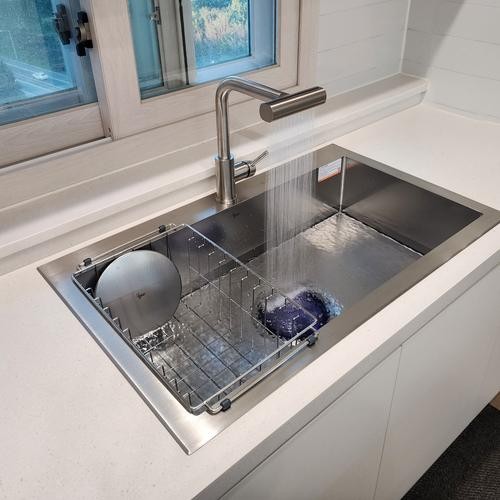 백조싱크 깜뽀르떼960 전체면 엠보 코팅 사각싱크볼 교체 깜뽀르테