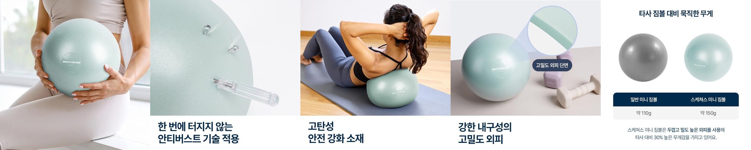 스케쳐스 미니 짐볼 안티버스트 25cm 요가 필라테스