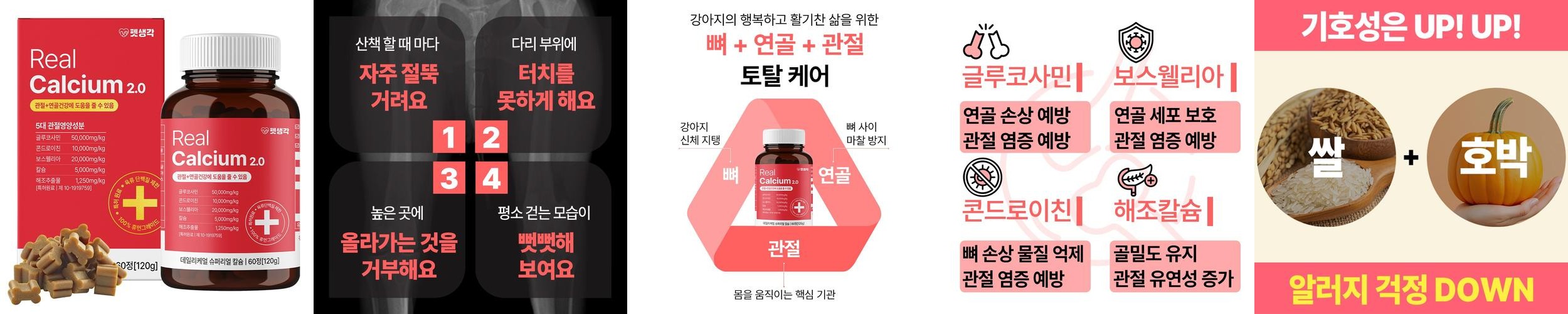 PEALTH 펠스런+펠스브라이트+펠스바이탈 강아지영양제 3개 세트