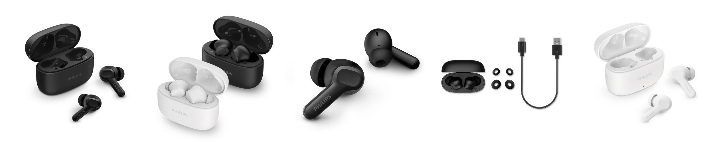 필립스 커널형 무선 블루투스 이어폰 TAT1109 블랙