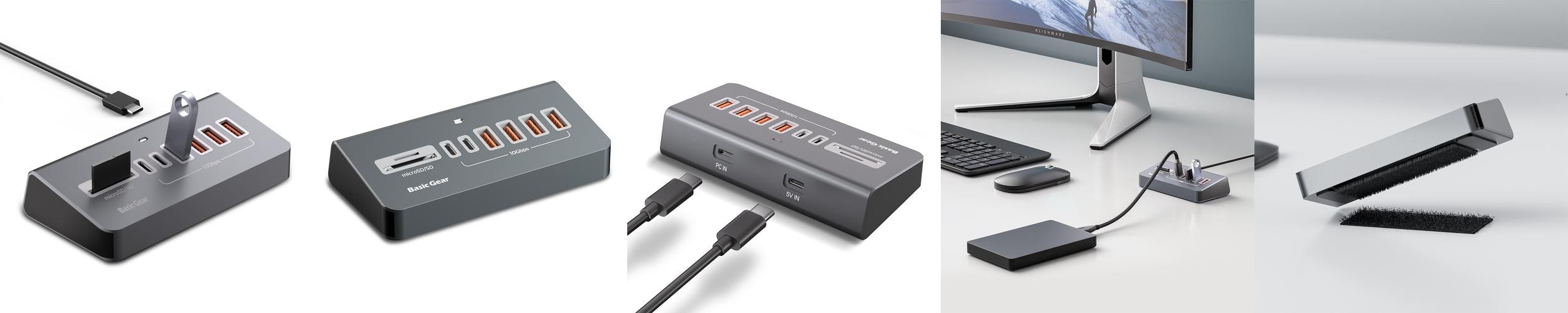 버티컬 C타입 8in1 멀티 USB 허브