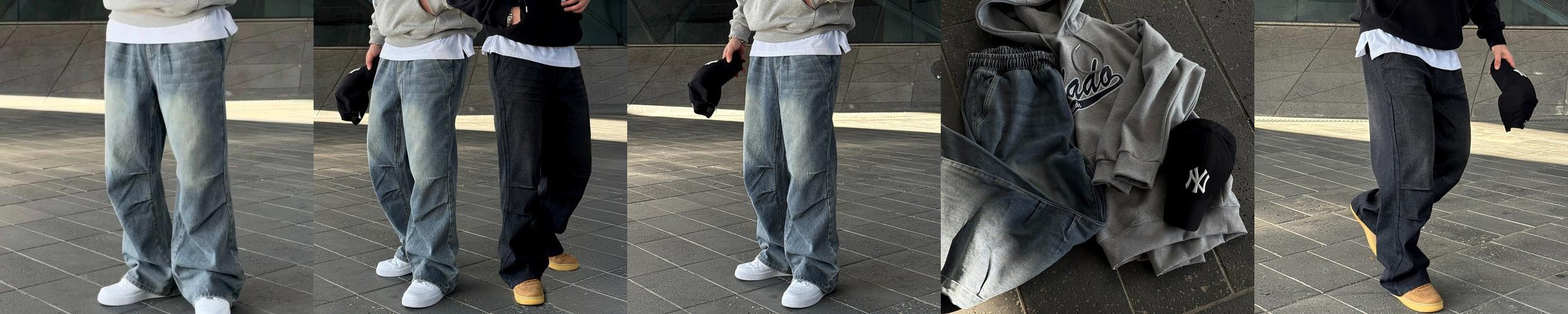 흑청바지 통청바지 벌룬데님 남자와이드청바지