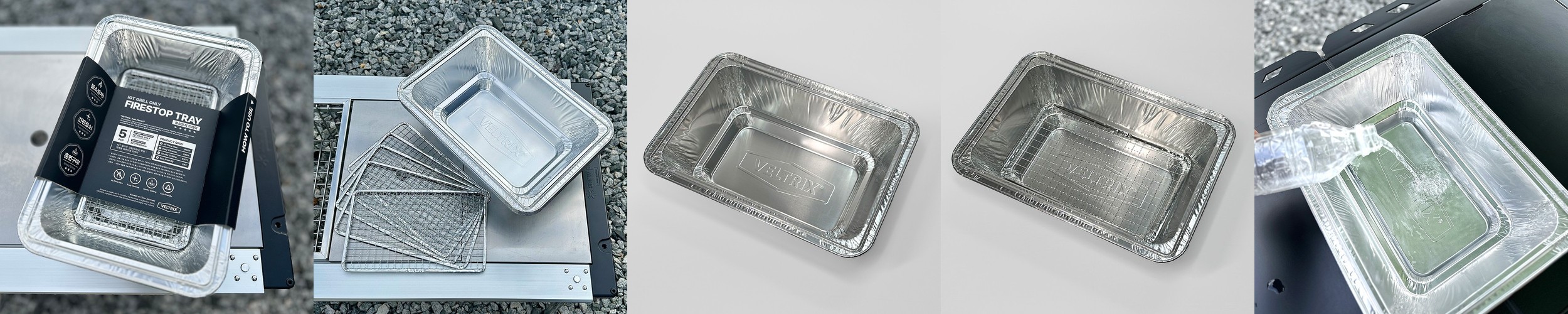 벨트릭스 불쇼방지 트레이(5P) IGT 화로대 전용 일회용 트레이 캠핑 바베큐 그릴