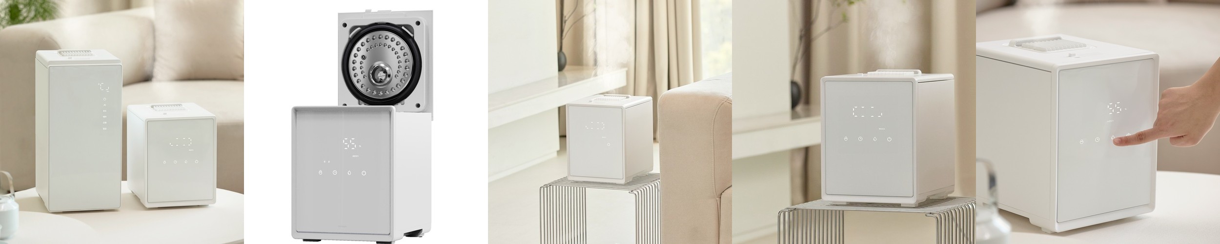 다룸 퓨어 가열식 가습기 3L 대용량 올 스텐 밥솥형 신생아 아기 미니 통세척 가습기