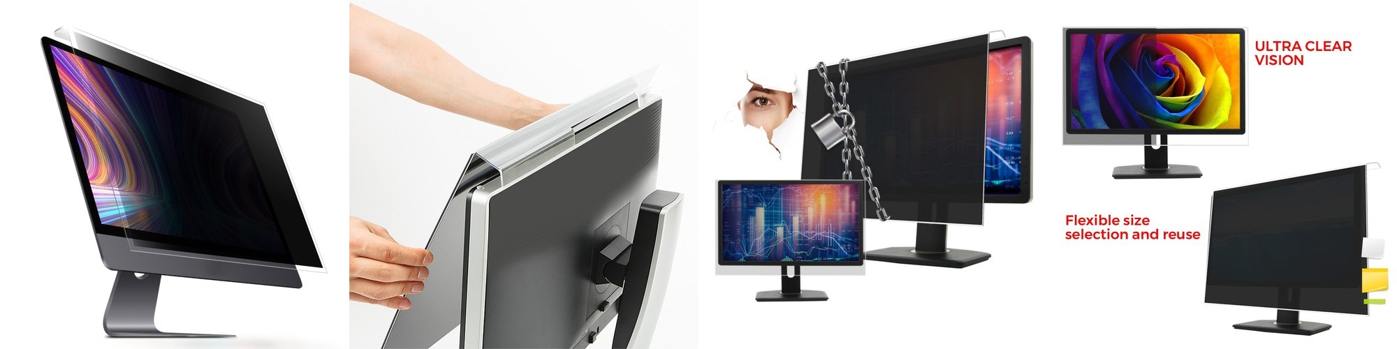 아이세이퍼 국산 거치식 모니터 보안필터 블루라이트차단필름 사생활 정보보호 보안기 ISF13