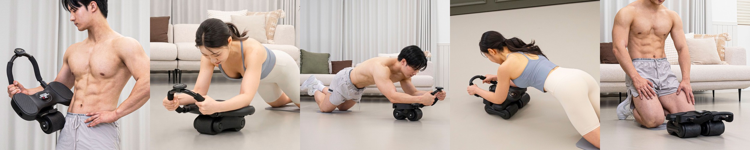 아이언빅 플랭크 ab 슬라이드 휠 롤아웃 코어 허리 뱃살 복근 운동기구 더블