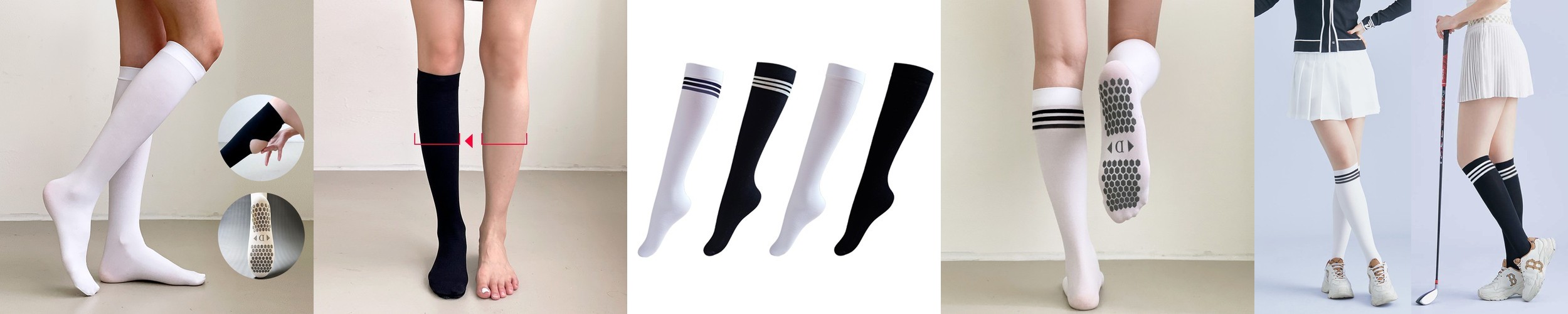 무릎길이 판타롱스타킹 니삭스 무릎스타킹 20D 150D 180D 기모 5켤레세트 겨울