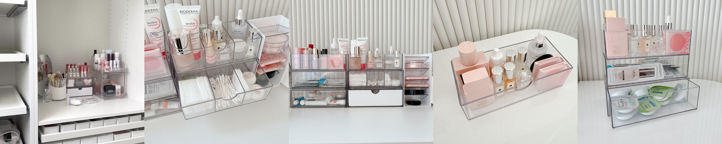 코드리빙 화장품정리대 화장대정리함 아크릴 철제 화장품 향수 정리함 보관함 수납함 3C4M