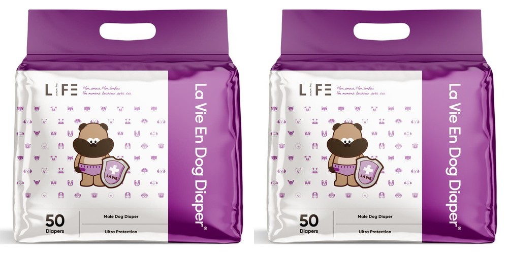 라비앙독 암컷 강아지 기저귀 애견 매너벨트 생리대 배변 훈련 패드 S(소형), 50매입, 1개