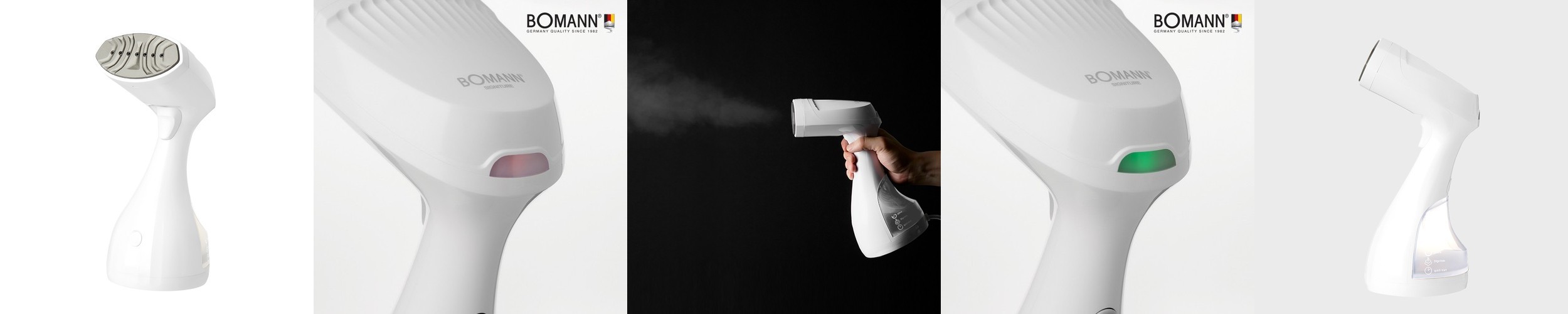 보만 살균 25초 퀵 터보 핸디형 스팀다리미 2in1 브러쉬 포함 화이트