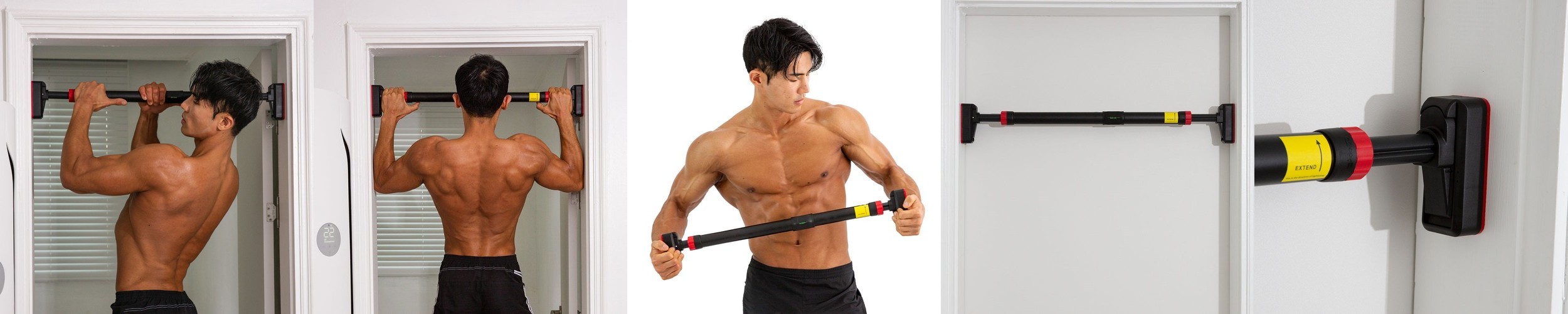 하디로어 와이드 문틀철봉 가정용 실내 턱걸이 홈트 운동기구 철봉 풀업 봉 방문 틈 도어짐