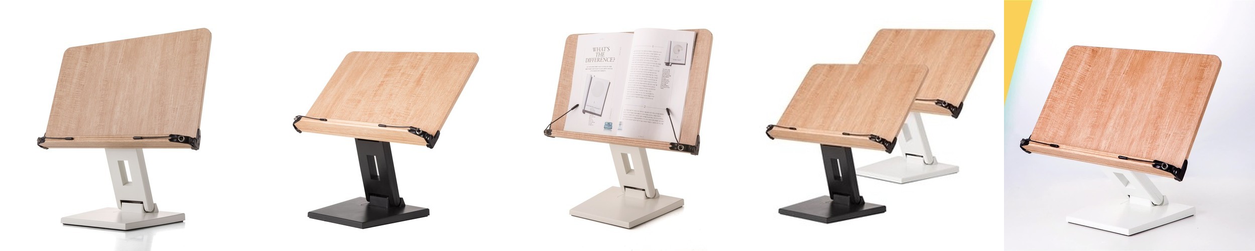 위즈 2단독서대 필기겸용 책거치대 원목 책받침대 루미50, 1개