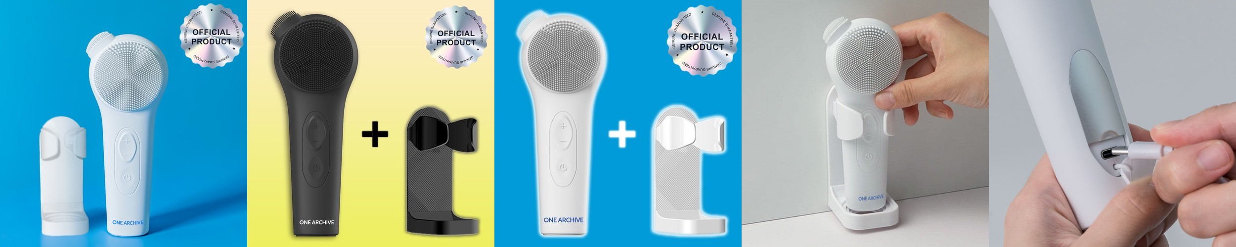 원아카이브 진동클렌저 2세대 실리콘 브러쉬 전동 세안기 피지제거 모공 클렌져 콧볼 일체형