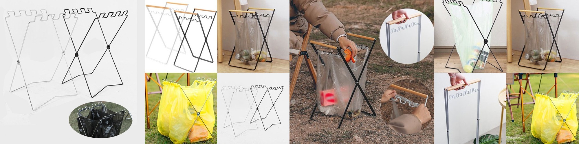 다용도 봉투걸이 휴대용 접이식 캠핑용 캠핑 쓰레기 휴지 통 분리수거 거치대 차박