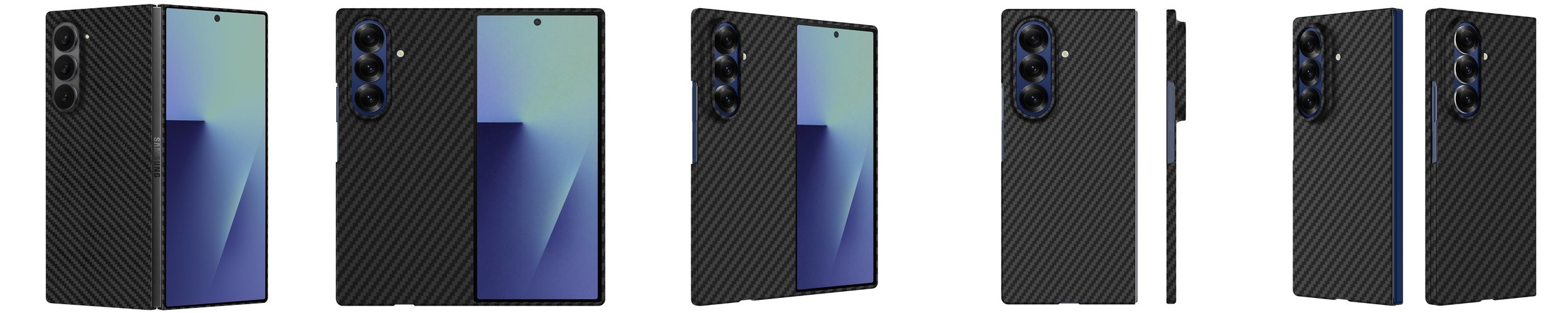 그리핑 맥세이프 아라미드 슬림 하드 리얼 카본 폰 케이스 블랙, 갤럭시Z 폴드7