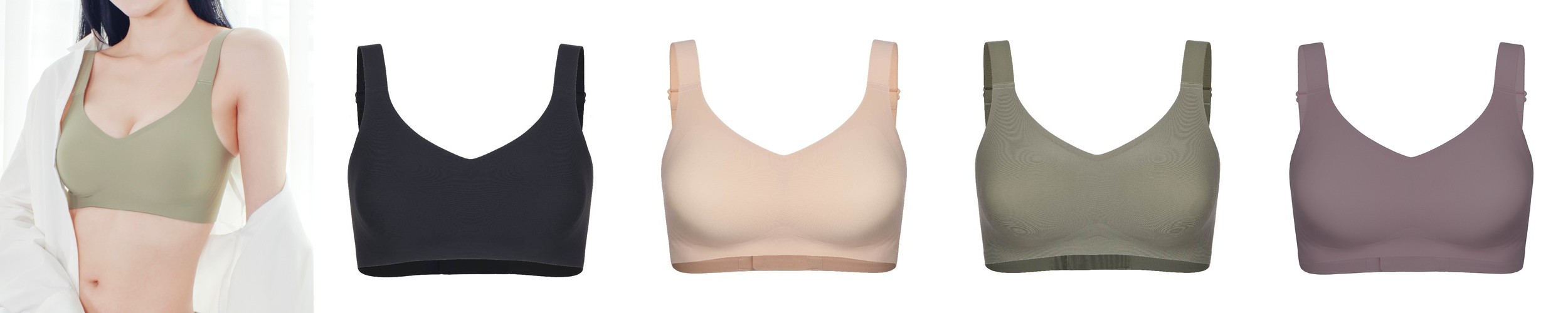 인견 처진가슴 브라 큰컵 홑겹 빅사이즈 처짐방지 새가슴 와이어 보정 브라