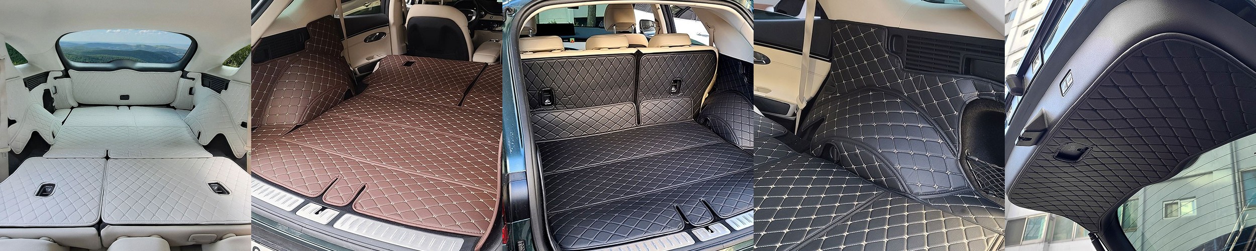 가온 자동차 트렁크매트 가죽 고급 퀼팅 바닥면만