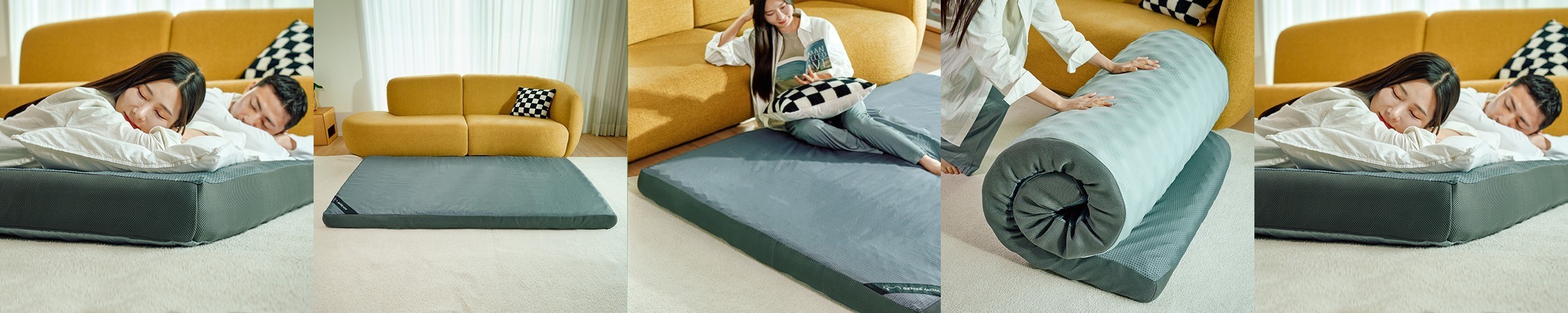 (+방수커버)센스맘 원조 바닥 매트리스 투사이드 12cm