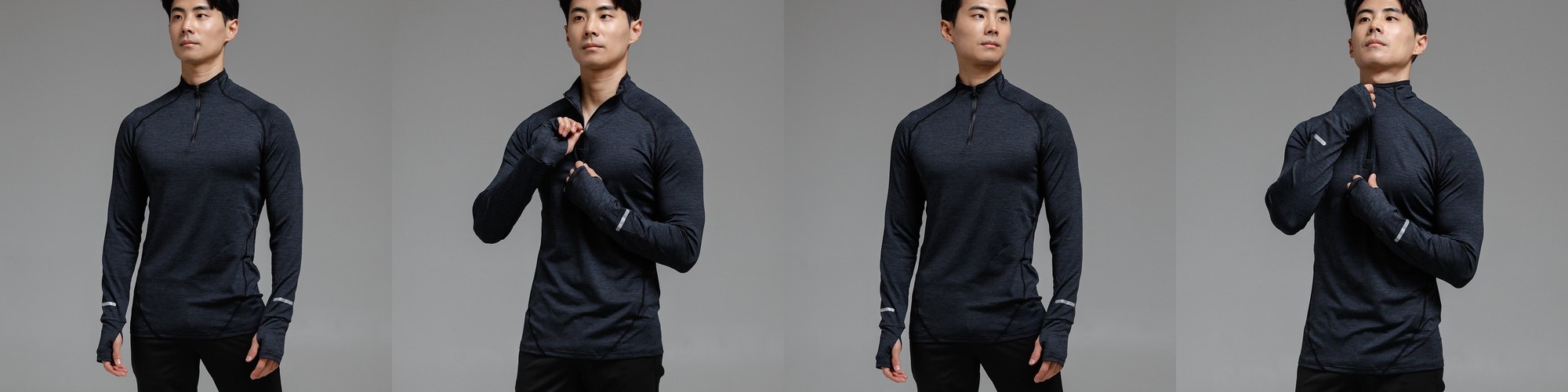 하프집업 트레이닝 상의 드릴 트랙탑 운동복