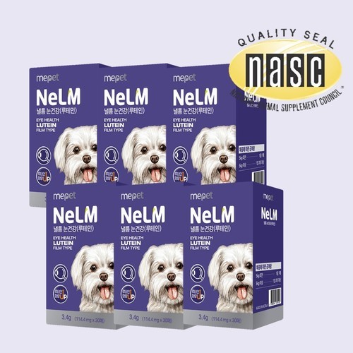 [미펫] 낼름 필름형 영양제 에센셜 구강건강 30개입, 6개