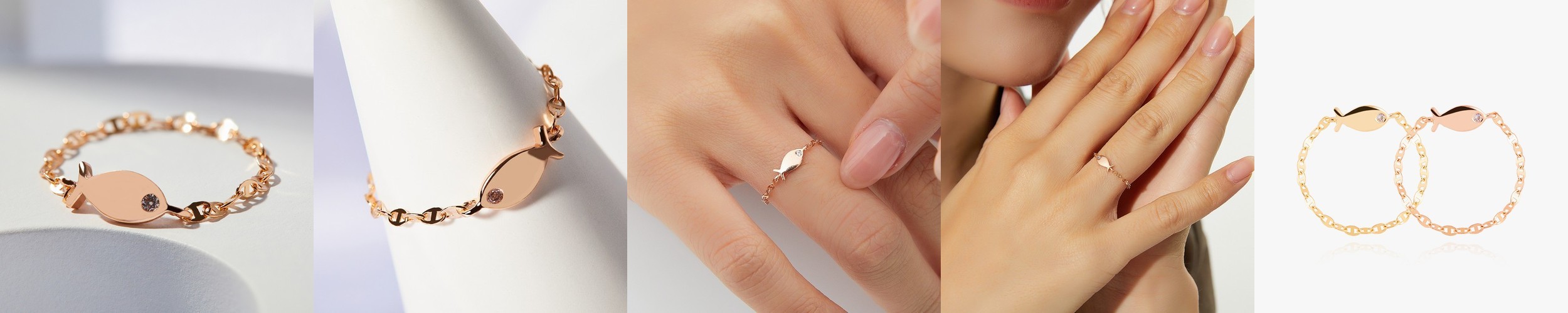 14K 18K 신 커브 탄생석 큐빅 체인 금 반지