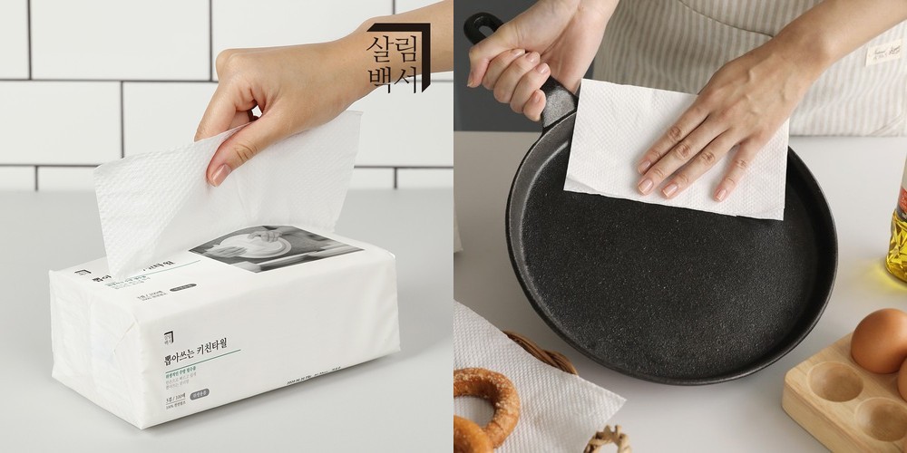 마마포레스트 뽑아쓰는 대나무 3겹 키친타올 100매, 12팩