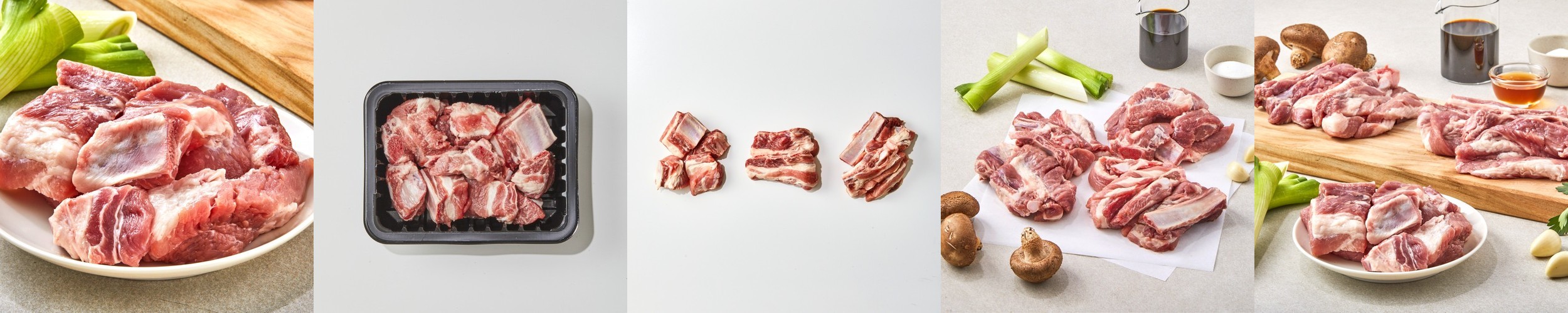 우본 한돈 양념 돼지갈비 수제 왕구이 밀키트 국내산 700g, 1개