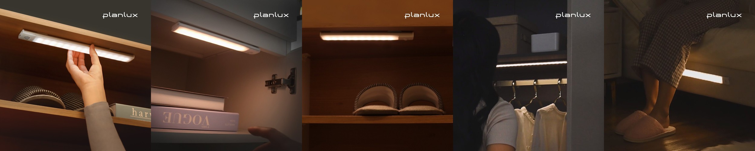 플랜룩스 LED 무선 센서등 충전식 조명 20cm 계단 건전지 필요없는 현관등