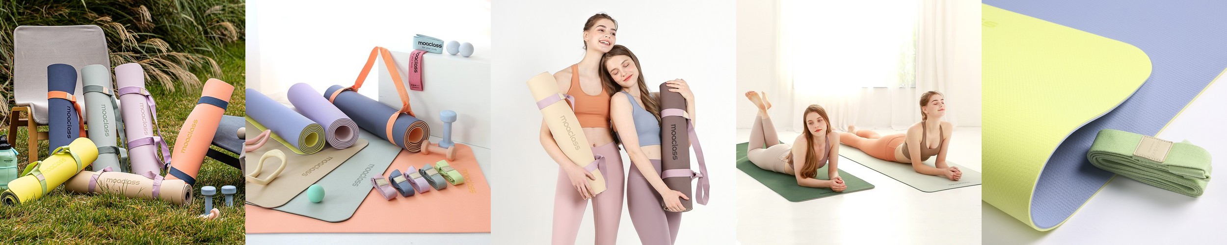 모아클래스 리버서블 요가매트 tpe 6mm 와이드 홈트 운동 필라테스 양면사용 매트