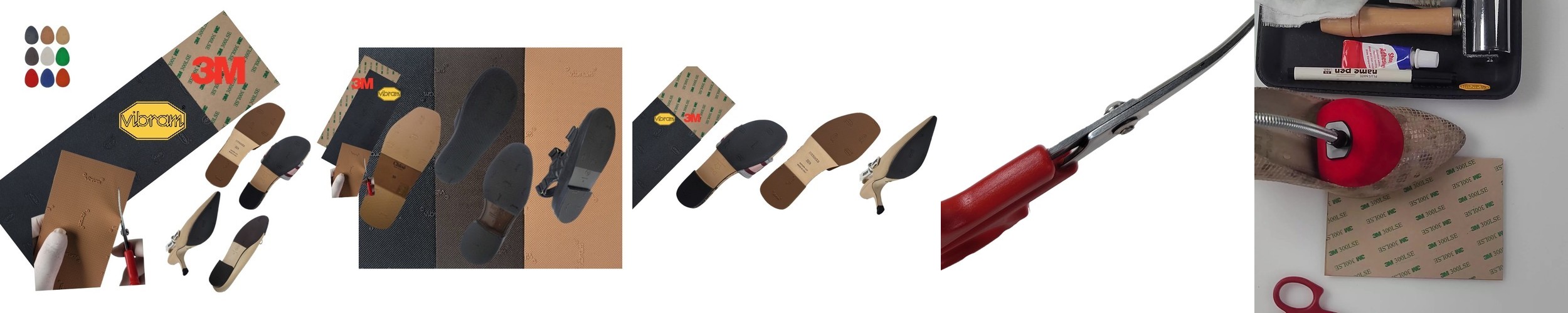 비브람 셀프 남자 구두 DIY 구두 밑창/여자 샌들 밑창 보강/간편한 3M스티커