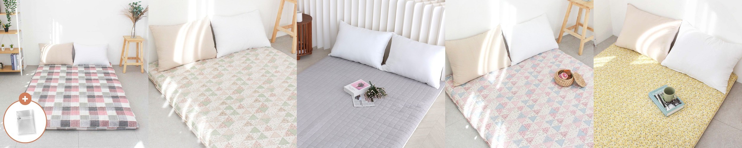 아르떼베딩 블랑 요매트(요커버+솜매트) 100%국산 누빔 바닥에까는 이불