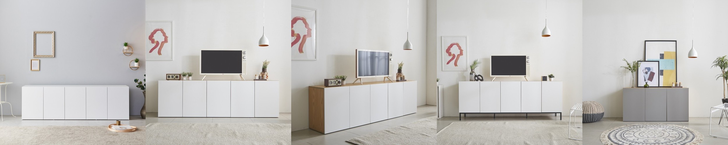 베르간 높은거실장 원목 안방 티비장 tv다이 서랍장 1200