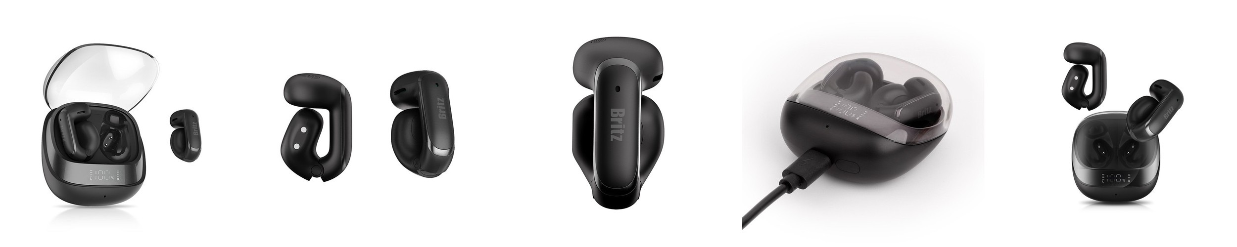 브리츠 BZ-Revo7 클립 조절형 오픈타입 블루투스 귀걸이형 이어폰 런닝 헬스 야외운동용