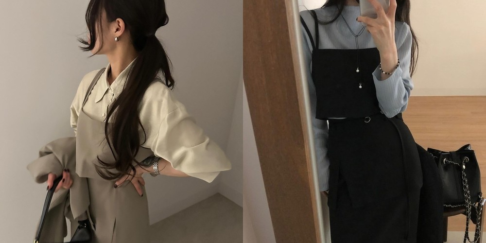 마런 여성 이너 레이어드 크롭 트임 조끼 뷔스티에