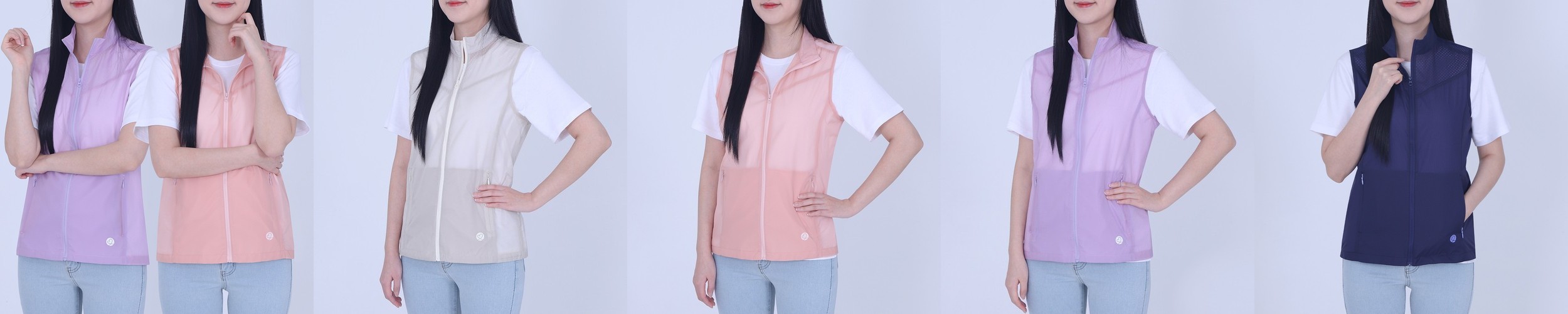 여성 봄 아노락조끼 바스락 바람막이 얇은 경량 베스트