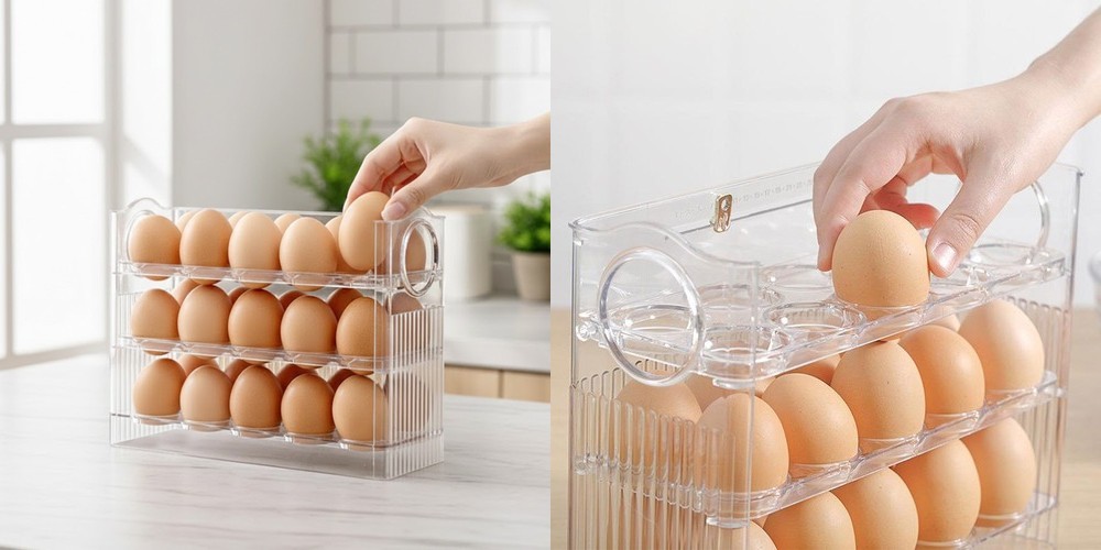 밀폐용 가루세제 캡슐보관함 원터치 캡슐세제통 세제 소분통 1.2리터