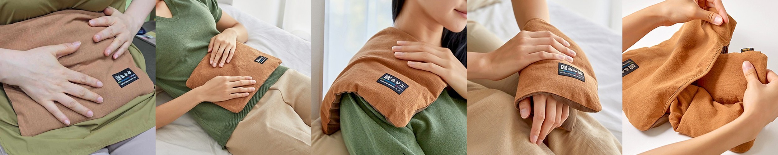 들꽃잠 배 찜질팩 온열 팥 멀티형 허리 등 어깨 카멜브라운, 1개
