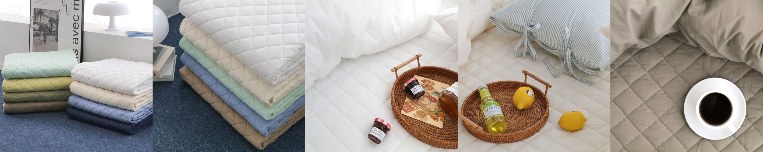 오가니크라프트 60수 순면 목화솜 사계절 이불패드 라지킹 패밀리 침대패드 LK