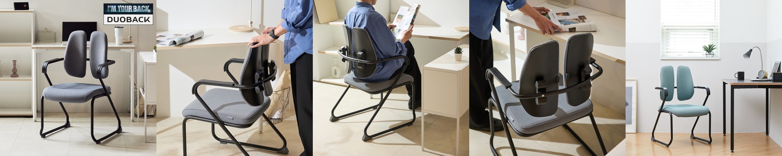 [슈퍼적립]듀오백 DK-073B 대학생 책상의자 인서울 팔걸이 바퀴없는 독서실 공부의자